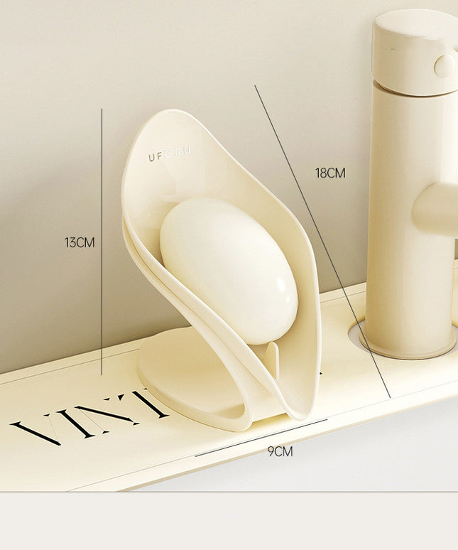 Multi-Functional Countertop Soap Holder — Cream White or Black