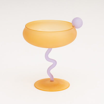 Jelly Bean Twist Cocktail Glasses 🍹 – Pink, Purple, Grey, Orange