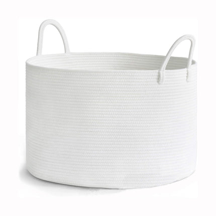 Cotton Rope Storage Basket - Large Woven Organiser in 9 colours (single or set)