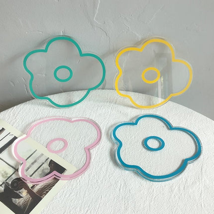 Flower Coaster Photo Props Acrylic Tulip