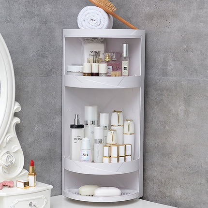 Bathroom Rotatable Storage Rack Wall Mounted, No Drilling Required