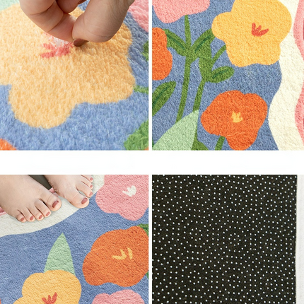 Simple Ins Checkerboard Carpet Non-slip Bathroom Absorbent