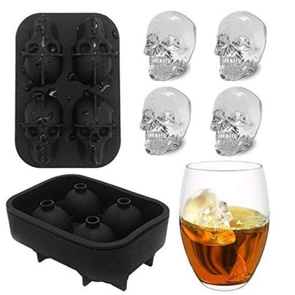 Silicone Skull Ice Tray 💀 – Black
