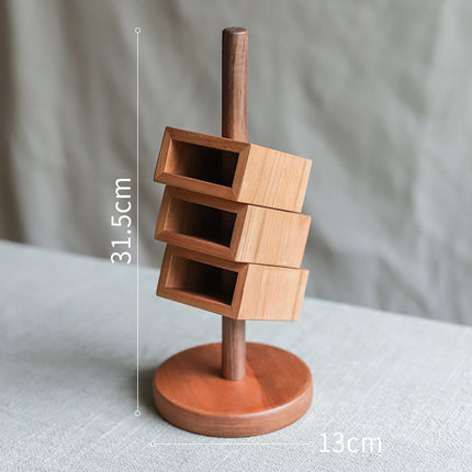 ✨ Solid Wood Inclined Pen Holder – Crafted Simplicity, Elevated Design