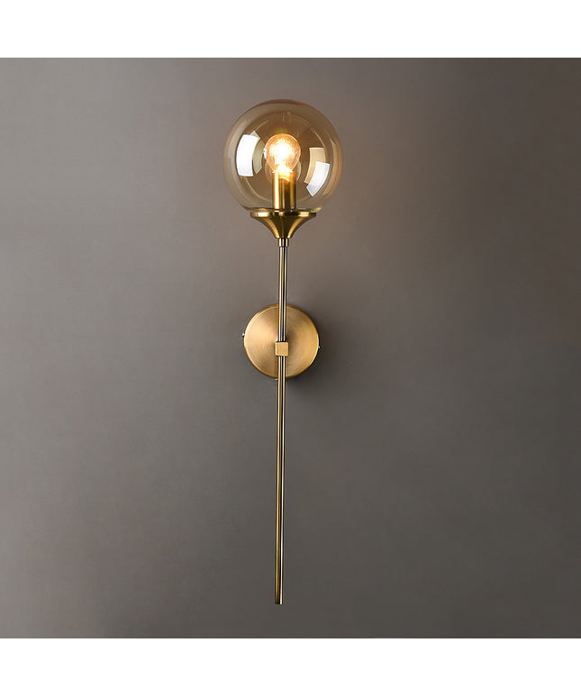Simple Glass Wall Lamp Creative Bedroom Bedside Lamp