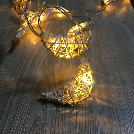 Rattan Moon String Lights – Handwoven Fairy Lights (1.2m / 2.5m, Warm White or Multicolour)
