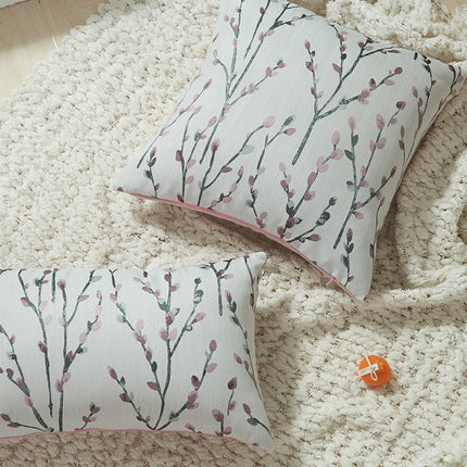 Embroidered Garden Leaves Cushion Covers