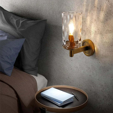 Luxury Copper Wall Lamp – Modern Minimalist LED Light | Ikeame