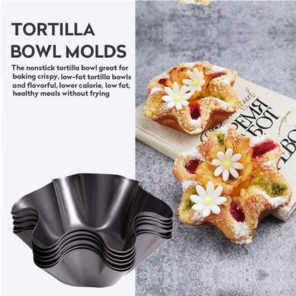 Non-Stick Fluted Tortilla Shell Maker 🌮 – Bake Crunchy Tortilla Bowls