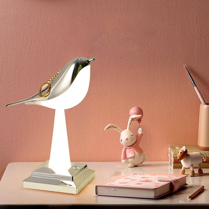 Bird-Shaped Touch Table Lamp – Rechargeable LED with Remote Control & Multi-Colour Options