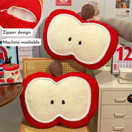 Apple Cushion Plush Support Pillow 50x40cm | Cute & Cosy Home Decor