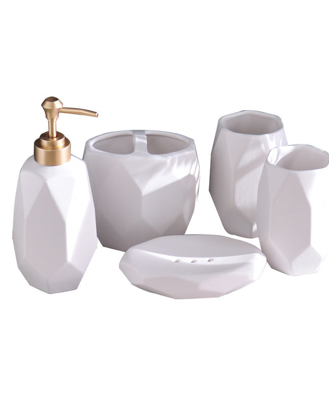 Bathroom Toiletries Set — Matte White or Matte Black