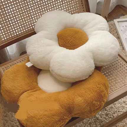 Plush Flower-Shaped Cushion