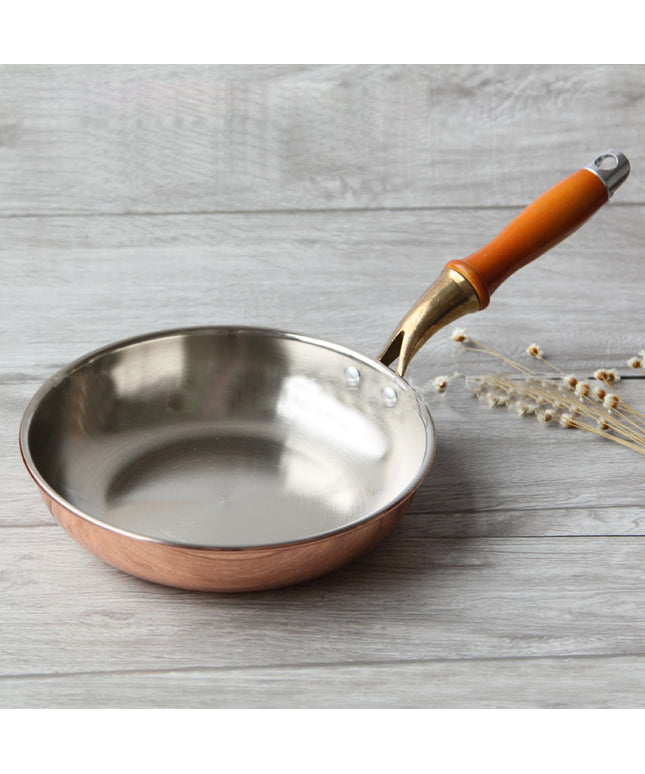 20cm Copper Smokeless Wok – Non-Stick, Fast-Heating Stir-Fry Pan