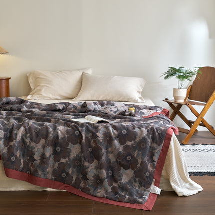 Cotton Summer Quilt | Reversible Jacquard Bedding Throw