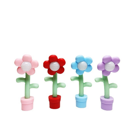 Mini Sunflower Table Lamp – Cute Decorative Light (Pink, Blue, or Red)