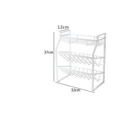 Three Layer Seasoning Rack 🧂 – Black or White, Optional Lid Holder