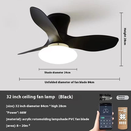 Bedroom Mini Ultra-thin Ceiling Full Spectrum Xiaoai Smart Ceiling Fan Lights