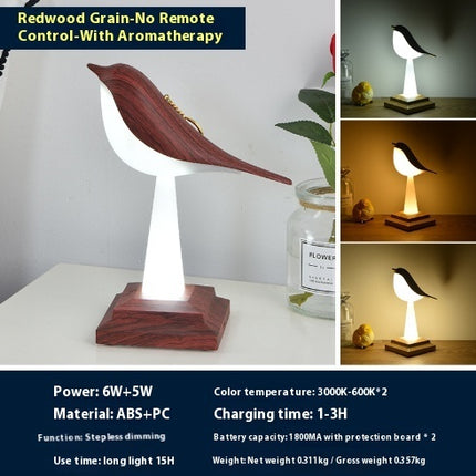 Bird-Shaped Touch Table Lamp – Rechargeable LED with Remote Control & Multi-Colour Options