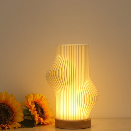 3D Printed Vase Decoration Lamp – Artistic Ambient Light (Rechargeable or Plug-in)