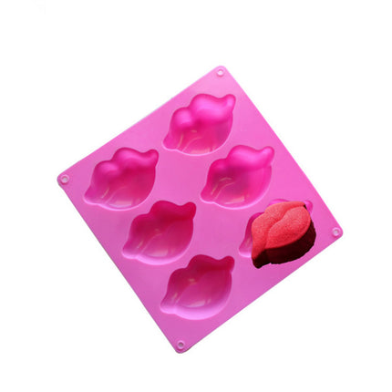 Lips Silicone Mould – 6-Compartment Tray for Cake, Chocolate, Jelly, Ice & More | Ikeame