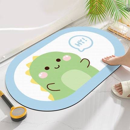 Cute Cartoon Ellipse Door & Bath Mat (40 × 60 cm)