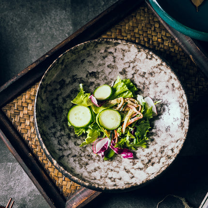Deep Ceramic Plates 🍽️ – Thick-Sided, 4 Designs