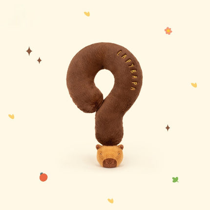 Capybara Plush Pillow | Cute Question Mark Cushion