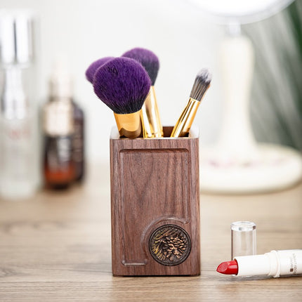 Luxury Walnut Pen Holder – Multifunctional Desk Organiser Gift