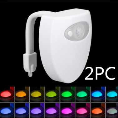 16 Colour LED Toilet Night Light – Pack of 2 | Motion-Activated
