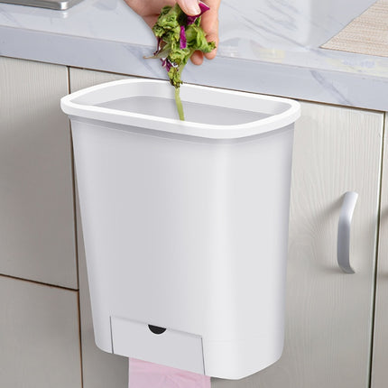 Wall-Mounted Trash Can 🗑️ – Built-In Bag Dispenser, Space-Saving Bin
