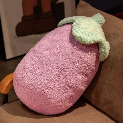 Novelty Plush Cushion | Cute Fruit & Vegetable Pillow 🍆