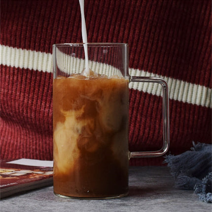 Large Glass Tumbler 🥤 – 700ml with Handle, High Borosilicate