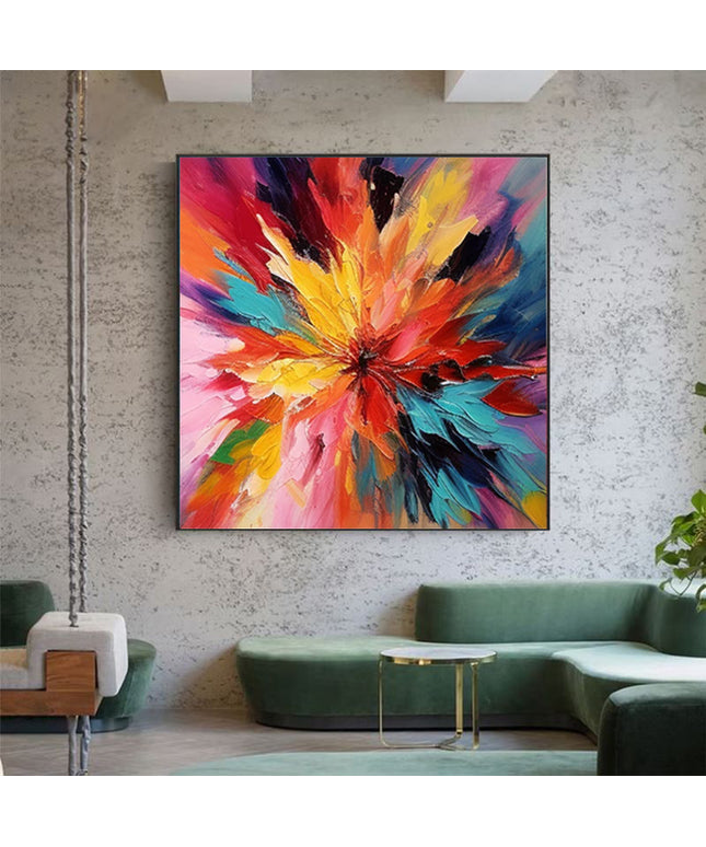 Abstract Floral Knife Painting | Hand-Painted Textured Canvas Art