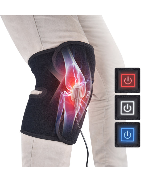 Electric Heated Knee Pad – Pain Relief Wrap with Hot/Cold Therapy (USB or Adapter Powered)