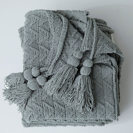 Super Soft, Luxury, Nordic Style Knitted Blanket with Tassels 🧶✨