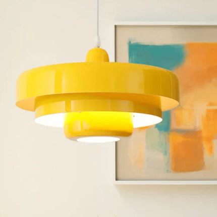 Nordic Danish Rainbow Retro Cake Chandelier – Triple Layer Gloss Finish