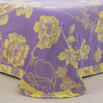 Cotton Floral Bedding Set | Jacquard 4 Piece Duvet Cover