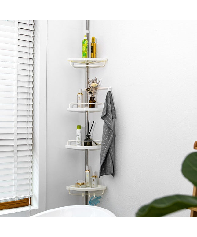 Bathroom Storage Rack Punch Free Telescoping