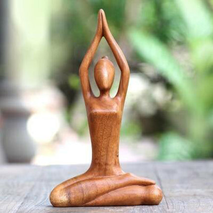 Wooden Yoga Ornaments – 6 Mini Figurine Poses | Mindful Home Décor