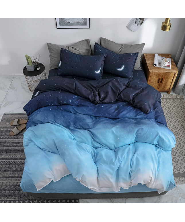 Blue Ombre Night Sky Bedding Set – Single, Double & King | Ikeame