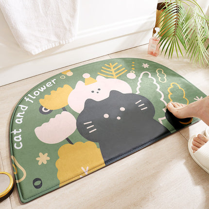 Cartoon Absorbent Non-Slip Bathroom Floor Mat 🐱✨