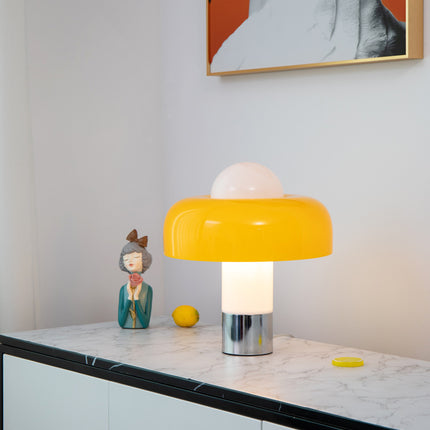 Retro Cashier Front Desk Mid-ancient Orange Pot Cover Decorative Table Lamp