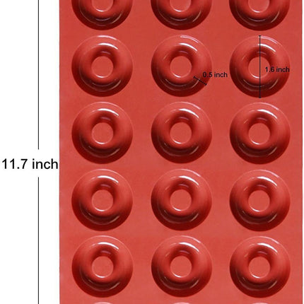 18-Cavity Donut Mould 🍩 – Silicone, Non-Stick and Reusable