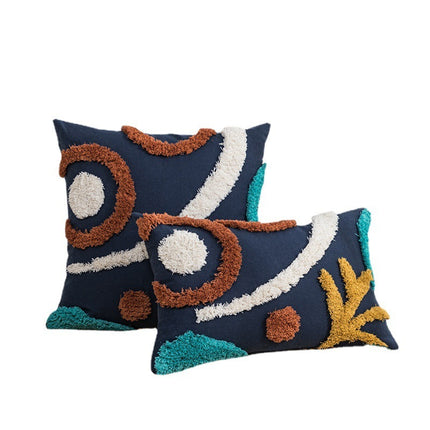Tufted Colour Block Cushion Cover – Bold Modern Design in 2 Sizes