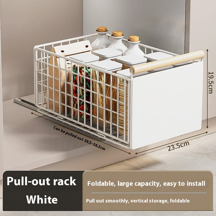 Multifunctional Foldable Extendable Pull Out Storage Basket – Adjustable Organiser