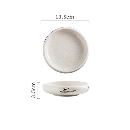 Small Dish Seasoning Ceramic Circular
