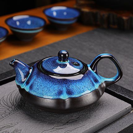 Japanese Ceramic Gift Tea Set 🍵 – Teapot & 4 Cups, 2 Glazes & Designs