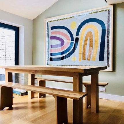 Bohemian Rainbow Blanket Tapestry | Colourful Throw & Wall Decor