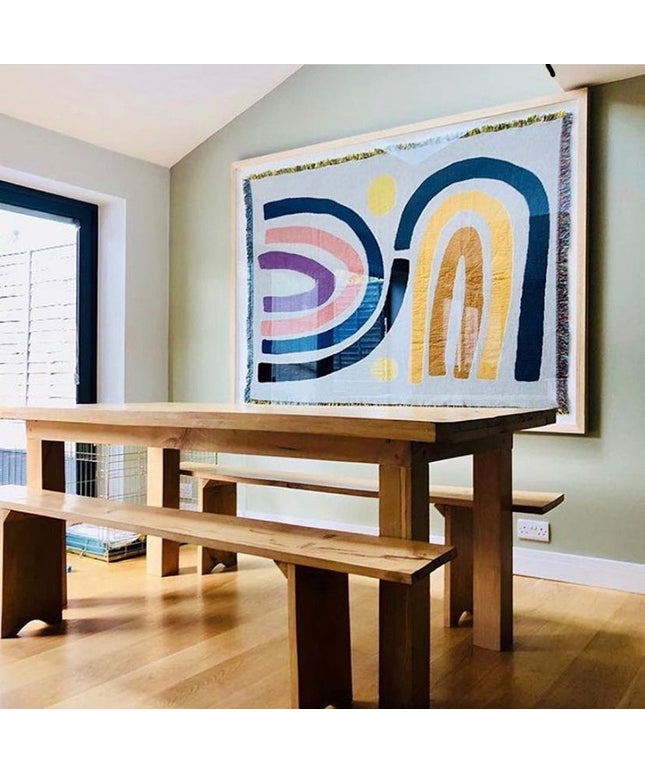 Bohemian Rainbow Blanket Tapestry | Colourful Throw & Wall Decor